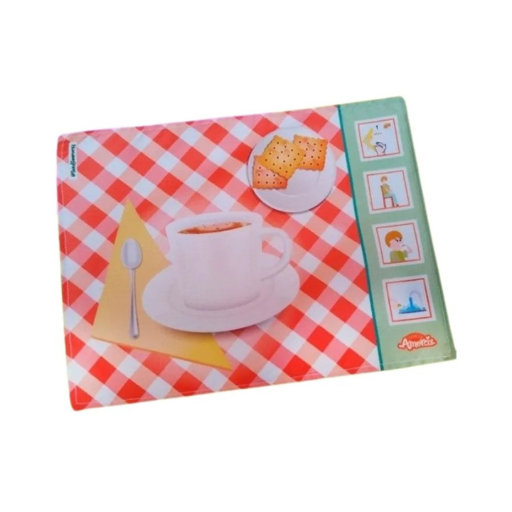 Mantel De Posición Individual Con Ayuda Visual desayuno / merienda
